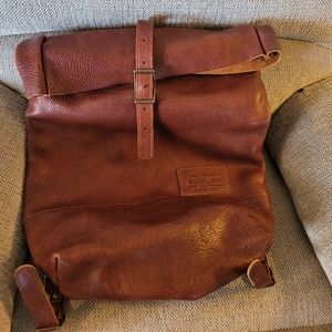 Portland Leather Nutmeg Rolltop Backpack